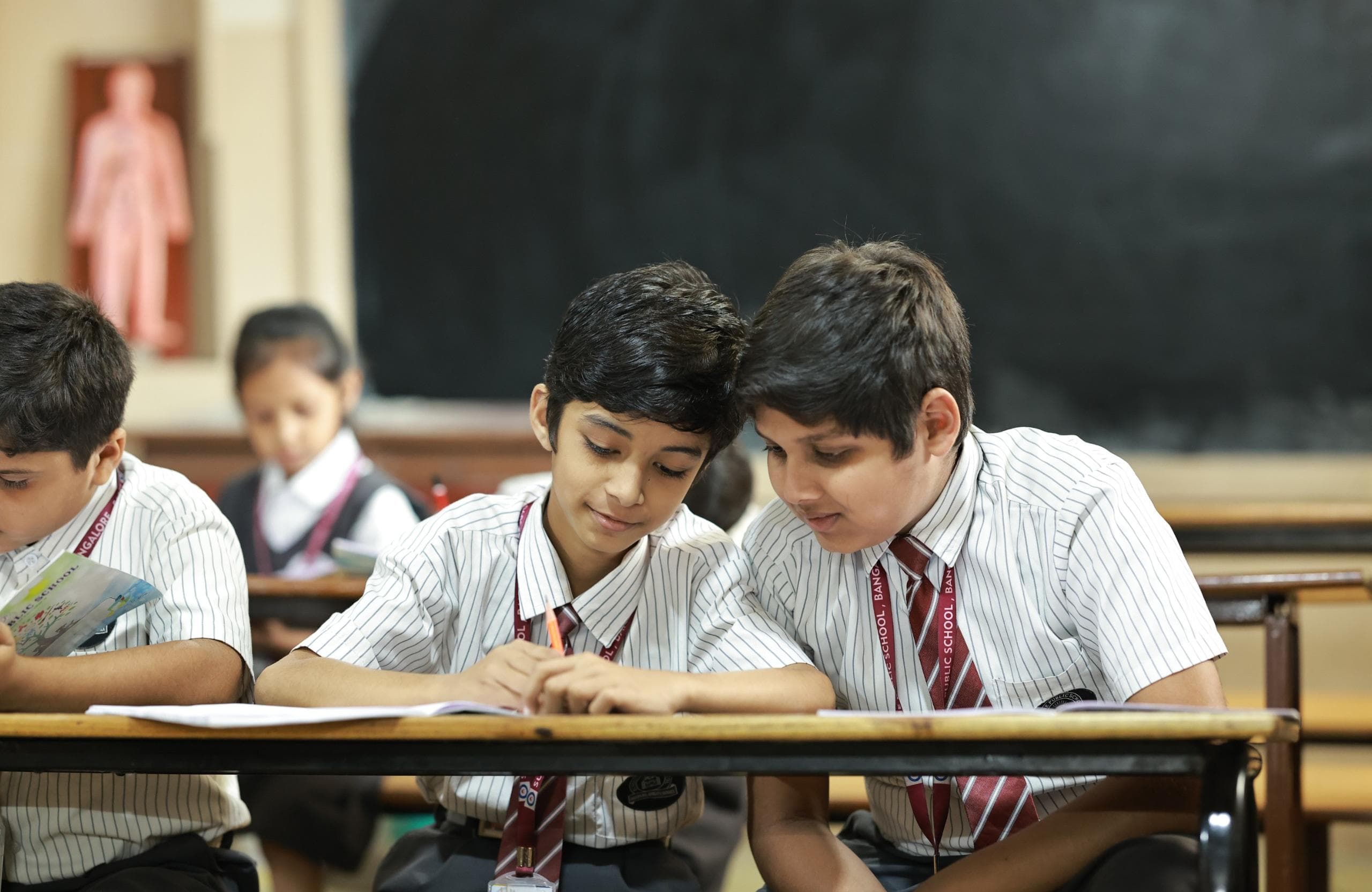 Students learning in classroom